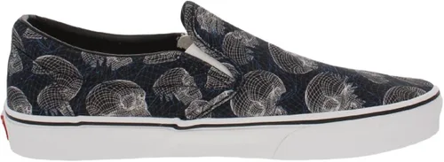 Vista 2 de Vans Zapatos clásicos de skate para hombre BW 5.5 M (D), (Wireframes Skulls) NegroBlanco, 5.5
