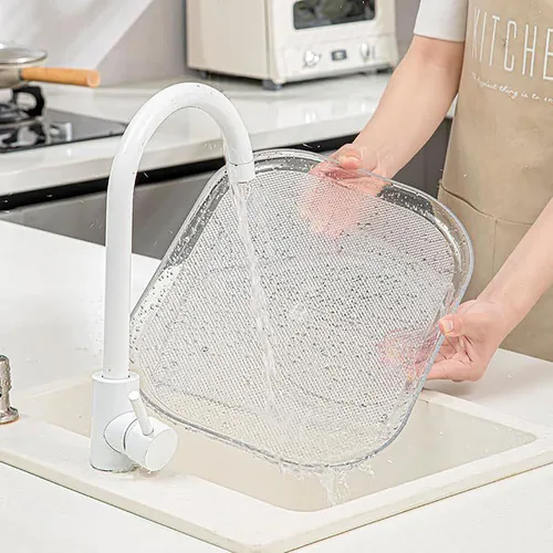 Vista 3 de Dxcaicc Tocadiscos transparentes, rectangular Aclyic Lazy Susan Estante de almacenamiento giratorio para encimera para refrigerador, organizador