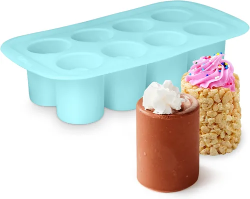 Vista 8 de Molde de silicona para vaso de chupito de 8 cavidades, molde de caramelo de chocolate de Pascua para dulces de corazón, bandeja antiadherente