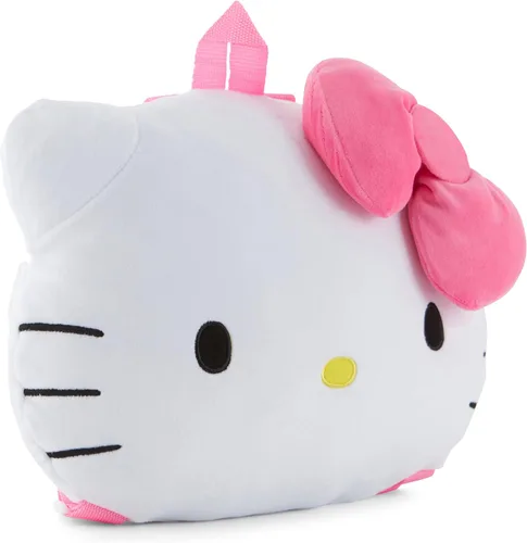 Vista 8 de SANRIO Hello Kitty Squishee - Mochila de almohada - Kitty, My Melody, Kuromi - Mochila de almohada suave de nube, Negro -, Mochilas Daypack