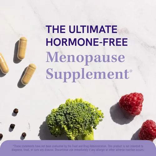 Vista 5 de Suplementos para la menopausia para mujeres, sofocos y sudores nocturnos, equilibrio hormonal, alivio de la menopausia para mujeres y apoyo