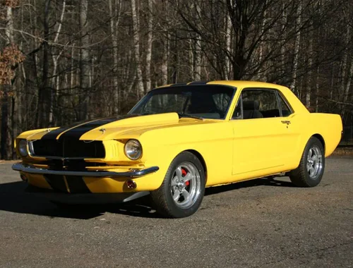 Vista 3 de Adhesivo adhesivo de vinilo con diseño de rayas compatible con Ford Mustang clásico 1965-1973 (negro)