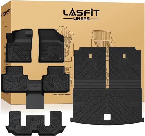 Vista 45 de LASFIT Alfombrillas para Freightliner Cascadia 2008-2017, protección para todo tipo de clima, revestimientos de automóvil de elastómero