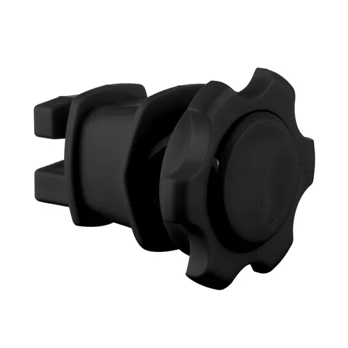 Vista 4 de Paquete de 25 aisladores de poste redondo para valla eléctrica hermética, color negro Soporte de alambre · Diseño de dos piezas · Se adapta a