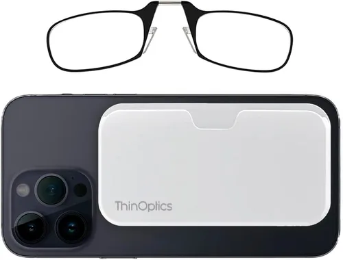 Vista 22 de Always With You by ThinOptics Classic Readers + Attachable Glasses Case Funda negra/marcos negros