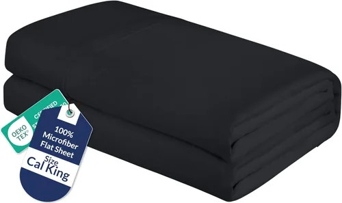 Vista 17 de Royale Linens Sábana Plana Individual – Sábanas Planas de Microfibra Cepillada Ultra Suave 1800 Solamente – Sin Arrugas y Resistentes a las Manchas
