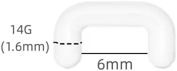 Vista 2 de DATOA 20 anillos transparentes para el tabique 14G/16G, acrílico flexible en forma de U, piercing para el tabique, joyería para el cuerpo