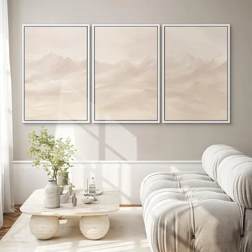 Vista 304 de SIGNWIN Lienzo enmarcado para pared, juego de arte de collage de hojas transparentes en blanco y negro, ilustraciones de naturaleza silvestre, arte