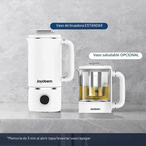 Vista 2 de Joydeem JD-PB8200 - Licuadora compacta con 10 menús, licuadora de cocción silenciosa para leche de soja, pasta y jugo, acero inoxidable 304