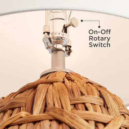 Vista 7 de 360 Lighting Nantucket - Juego de 2 lámparas de mesa rústicas de 26 pulgadas de alto, estilo casa de campo, estilo rústico natural, sala de estar