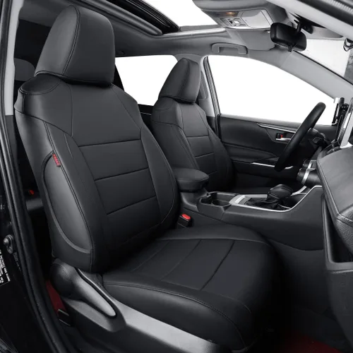 Vista 11 de coverdream Fundas de asiento personalizadas para Toyota RAV4 2019-2025, no Piel sintética (beige)