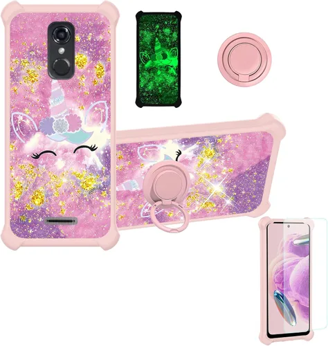 Vista 121 de jioeuinly JSF-DJS - Funda compatible con Nothing Phone 2a con protector de pantalla de vidrio templado, policarbonato duro + silicona suave, soporte