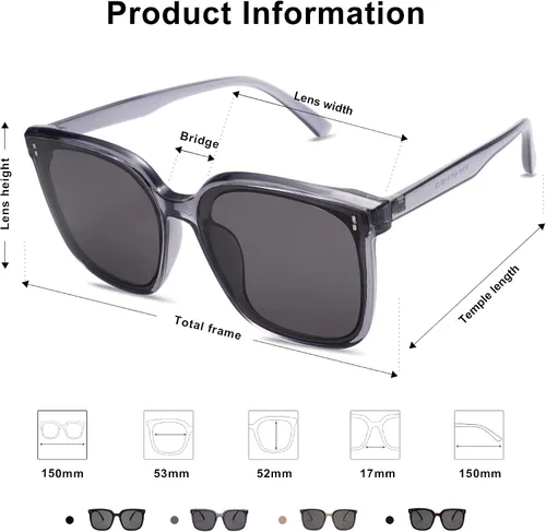 Vista 5 de SOJOS Gafas de sol para mujeres y hombres estilo vintage SJ2157
