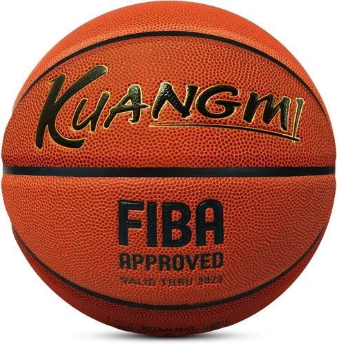 Vista 11 de Kuangmi Balón de baloncesto de la serie auténtica, hecho para pelotas de juego en interiores y exteriores, tamaño oficial 7/6/5, 29.5 pulgadas, 28.5