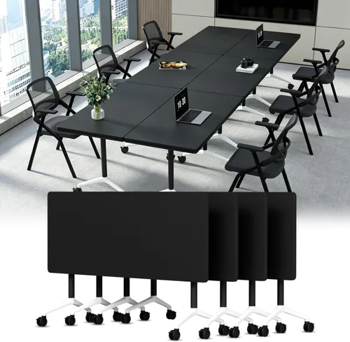 Vista 16 de 4 Pack Folding Conference Tables,47.2" Mobile Training Tables Morandi