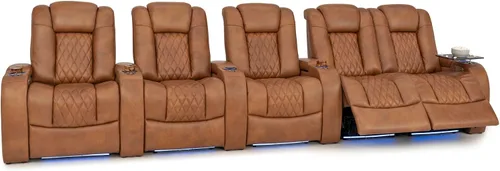 Vista 68 de Seatcraft Asientos de cine en casa Virtuoso LT Tawny Single reclinable Leonado
