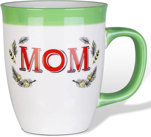Vista 9 de Taza de café de cerámica para mamá, de 16 onzas, divertida taza de café para mujeres, mejor día festivo, Navidad, día de la madre, cumpleaños