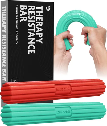 Vista 11 de DMoose Fitness Flex Resistance Bar for Physical Therapy - Non-Slip Odorless Material, Exercise Bar for Tennis & Golfers Elbow Tendonitis Relief