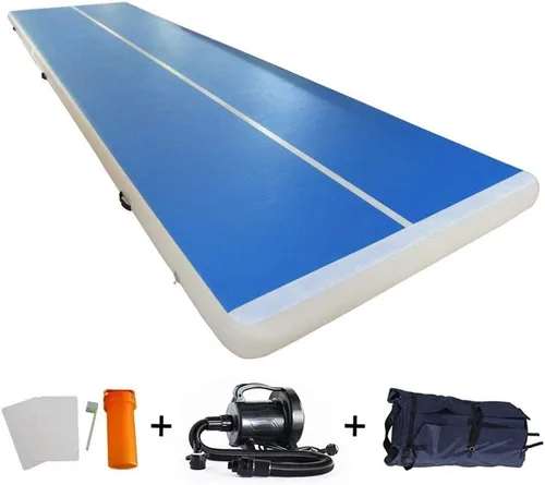 Vista 10 de 86 York Tapete inflable de 8 pulgadas de grosor, 27 pies, 30 pies, 40 pies, 50 pies, tapete de aire para gimnasia con bomba eléctrica para edición