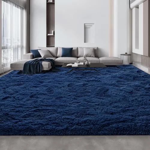 Vista 27 de Deerhoo Alfombra de Área Shag, 4 X 6 Alfombras de Felpa Suaves para Sala de Estar, Alfombra Ultra Suave Esponjosa y Peluda para Dormitorio, Alfombra
