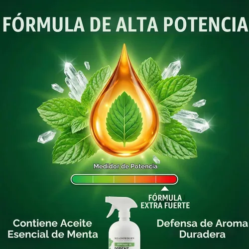 Vista 7 de Spray de control de roedores de aceite de menta, control natural en interiores y exteriores para ratones y ratas, fórmula extrafuerte a base