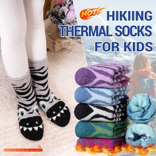 Vista 32 de Eocom 6 pares de calcetines de invierno cálidos de lana para niños y niñas