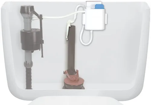 Vista 3 de Fluidmaster 8100 Flush 'n Sparkle Sistema automático de limpieza de inodoro con cartucho azul, versión mejorada