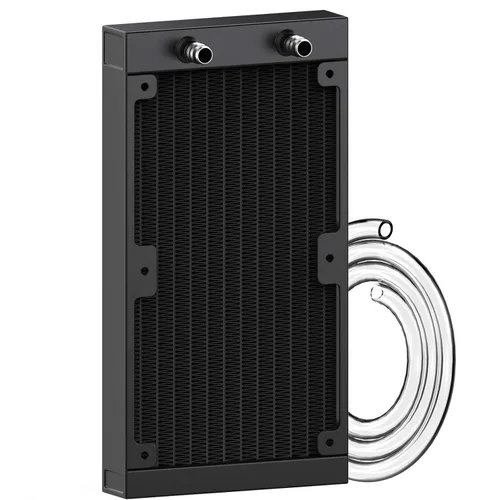 Vista 11 de Clyxgs Radiador de refrigeración por agua, radiador intercambiador de calor de aluminio de 12 tubos con tubo para PC CPU, computadora, sistema