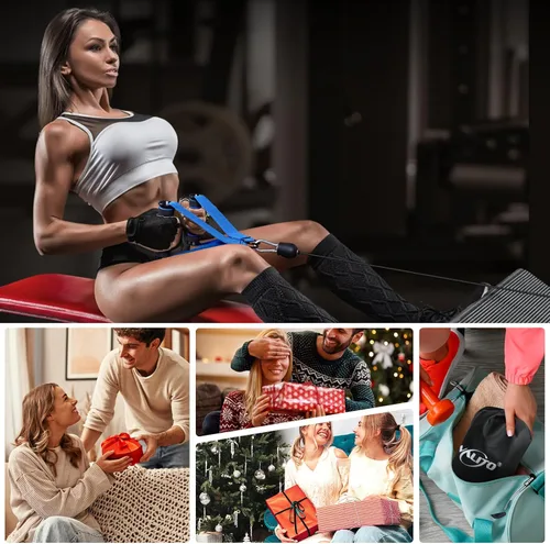 Vista 3 de Asas de ejercicio de alta calidad, mango de bandas de resistencia, mango de fitness, asas de entrenamiento, mango de espuma densa, mango de repuesto