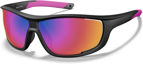 Vista 9 de CARFIA Lentes de sol deportivos polarizados para hombres y mujeres, lentes únicos laterales de ventilación para béisbol, correr, ciclismo