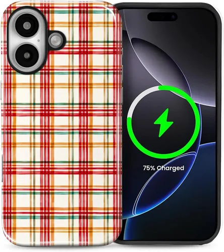 Vista 42 de Funda Compatible con iPhone 13/14 [Compatible con MagSafe] Protección de Doble Capa de Cáscara Dura Híbrida, Funda Magnética Protectora a Prueba