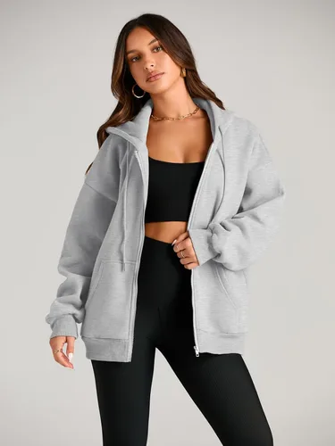 Vista 3 de EFAN lindas sudaderas con capucha para chica adolescente, chaqueta extragrande para el otoño, informales estilo año 2000 (Y2K), con cordón