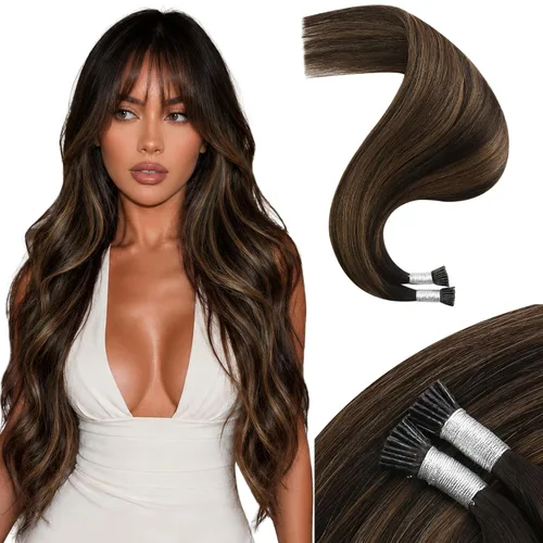 Vista 13 de Moresoo Micro Link - Extensiones de cabello humano, rubio ceniza oscuro