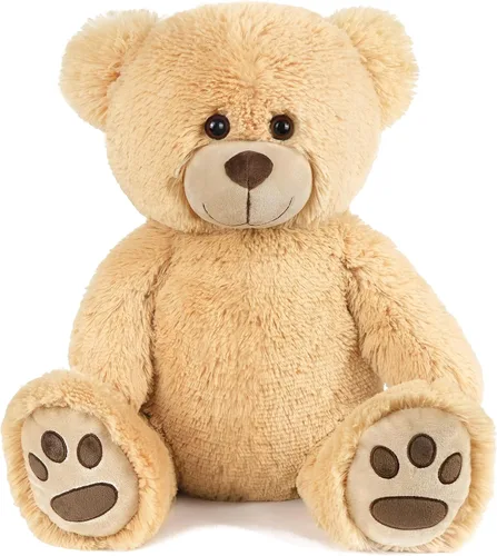 Vista 16 de LotFancy - Oso de peluche de 20.0 pulgadas, lindo oso de peluche con huellas, regalo para niños bebés pequeños en baby shower, cumpleaños Cute