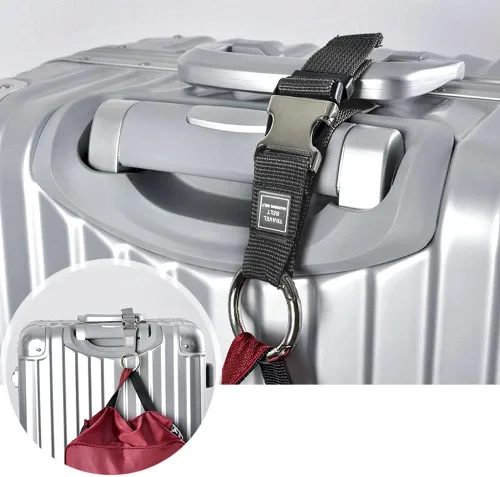 Vista 5 de Add-A-Bag - Correa de equipaje, correa de equipaje, accesorios de viaje, para guardar tus manos libres, fácil de llevar tus bolsas adicionales