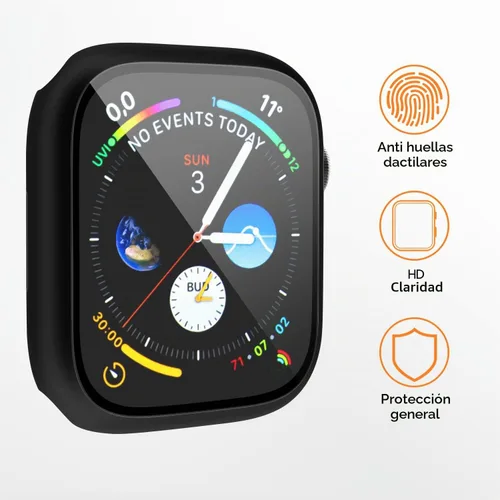 Vista 4 de Mugust Paquete de 3 fundas para Apple Watch Series 3 de 1.496 pulgadas (1.496 in), carcasa rígida de policarbonato con protector de pantalla
