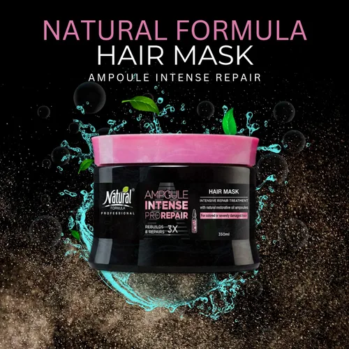 Vista 4 de Natural FORMULA Ampolla Intense Hair Mask With Restoring Oils Nutri, Fortalece e Hidrata Cabello Seco y Dañado - Mascarilla Sin parabenos ni SLS
