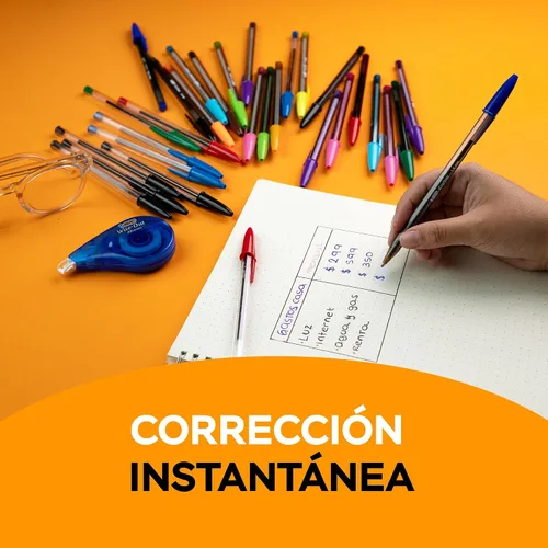 Vista 3 de BIC Wite-Out - Cinta correctora EZ Correct, 39.3 pies, paquete de 1 cinta correctora blanca, rápida, limpia y fácil de usar, resistente al desgarro