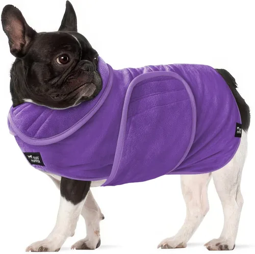Vista 16 de Tuff Pupper Bata de baño para perro de secado rápido, toalla de felpa de 800 GSM, bata de baño súper absorbente para mascotas y cachorros, capucha