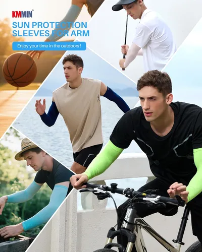 Vista 7 de KMMIN - Mangas para brazo con protección de rayos ultravioleta para conducción, ciclismo, golf, baloncesto.