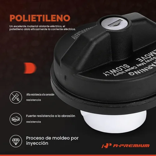 Vista 3 de A-Premium Tapa de Combustible con Cierre Tapa de Combustible 5278655AA Compatible con Dodge Jeep Ram Chrysler - Grand Caravan, Ram 1500, Caravan