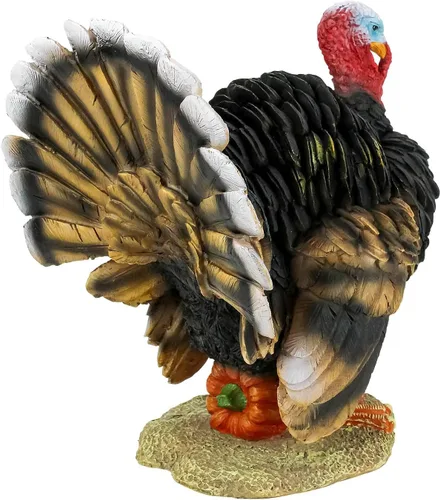Vista 9 de Design Toscano QM2373100 Estatua de Pavo Norteamericano, a todo color, Pequeña