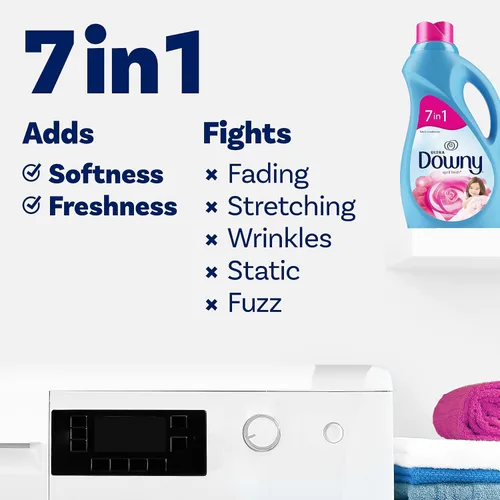 Vista 2 de Downy Ultra Laundry - Suavizante líquido para telas (acondicionador de telas), April Fresh, 44 onzas líquidas, 60 cargas