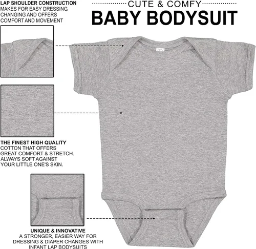 Vista 4 de Body de bebé con texto en inglés "The Future Is Female Baby" Linda chica feminista tía poderosa ropa de bebé, mameluco para anuncio