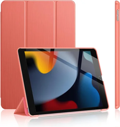 Vista 11 de Soke Funda para iPad de 9ª/8ª/7ª generación 2021/2020/2019, [soporte tríptico delgado + activación/suspensión automática], cubierta trasera