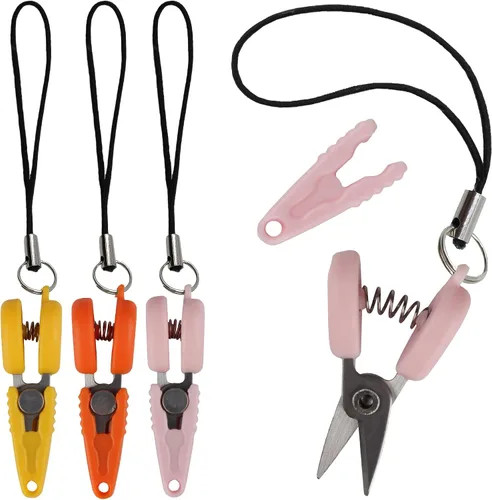 Vista 15 de JubileeYarn Itty Bitty Snippy - Tijeras de llavero portátiles compatibles con la TSA, color blanco, 1 par