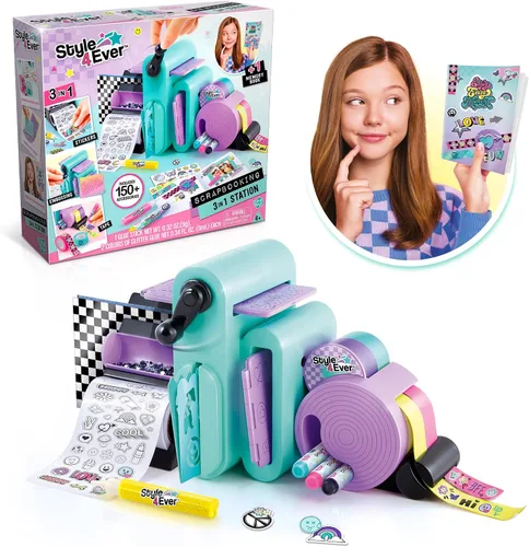 Vista 6 de Canal Toys Estación de álbumes de recortes Style 4 Ever; estación única 3 en 1 para álbumes de recortes que incluye máquina de grabado