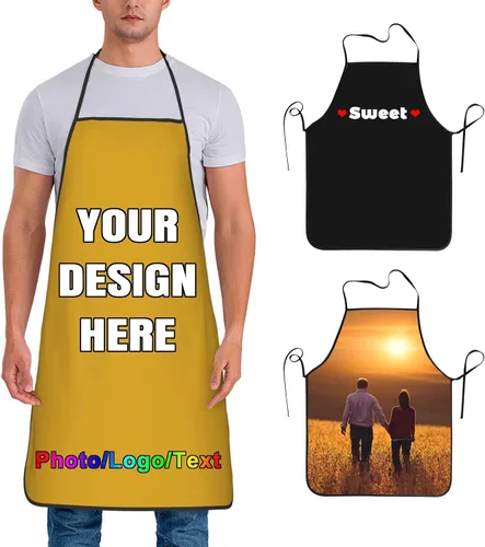 Vista 28 de Delantal de chef personalizado para hombres y mujeres, para cocinar, con nombre, logotipo, foto, regalos de cocina para familiares y amigos