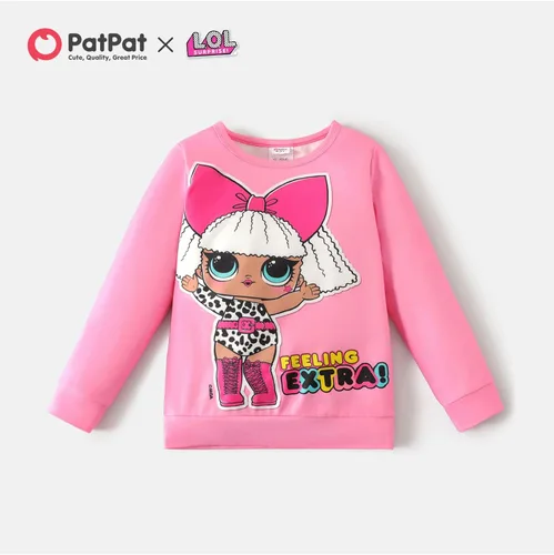 Vista 2 de L.O.L. Surprise! Little Big Girls LongSleeve T-Shirt Crewneck Pullover Sweatshirt 4Y-12Y