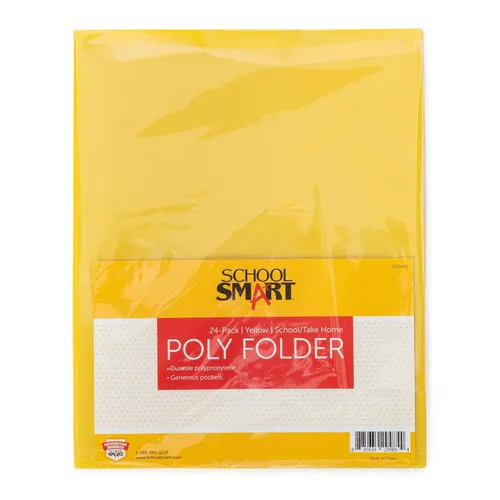 Vista 2 de School Smart Juego de 24 carpetas Take Home, color amarillo